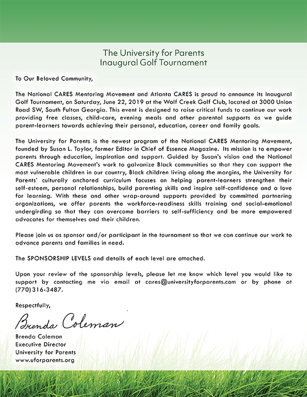 The University For Parents Inaugural Golf Tournament African American