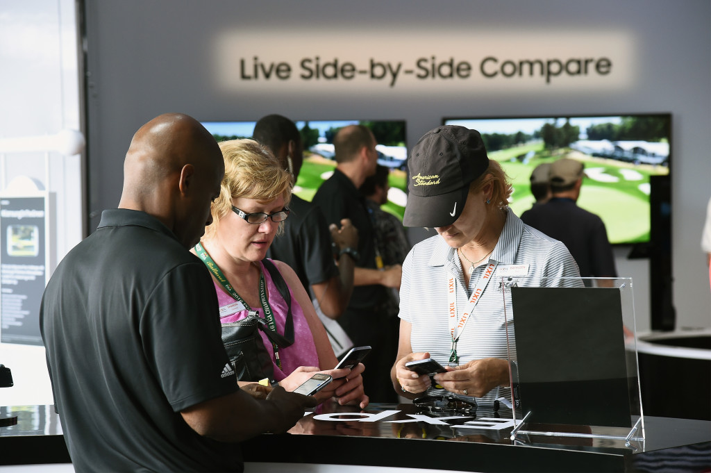SPRINGFIELD, NJ - JULY 28: Consumers enjoy The Samsung Experience at the PGA Championship 2016 at Baltusrol Golf Club on July 28, 2016 in Springfield, New Jersey. (Photo by Ilya S. Savenok/Getty Images for Samsung)