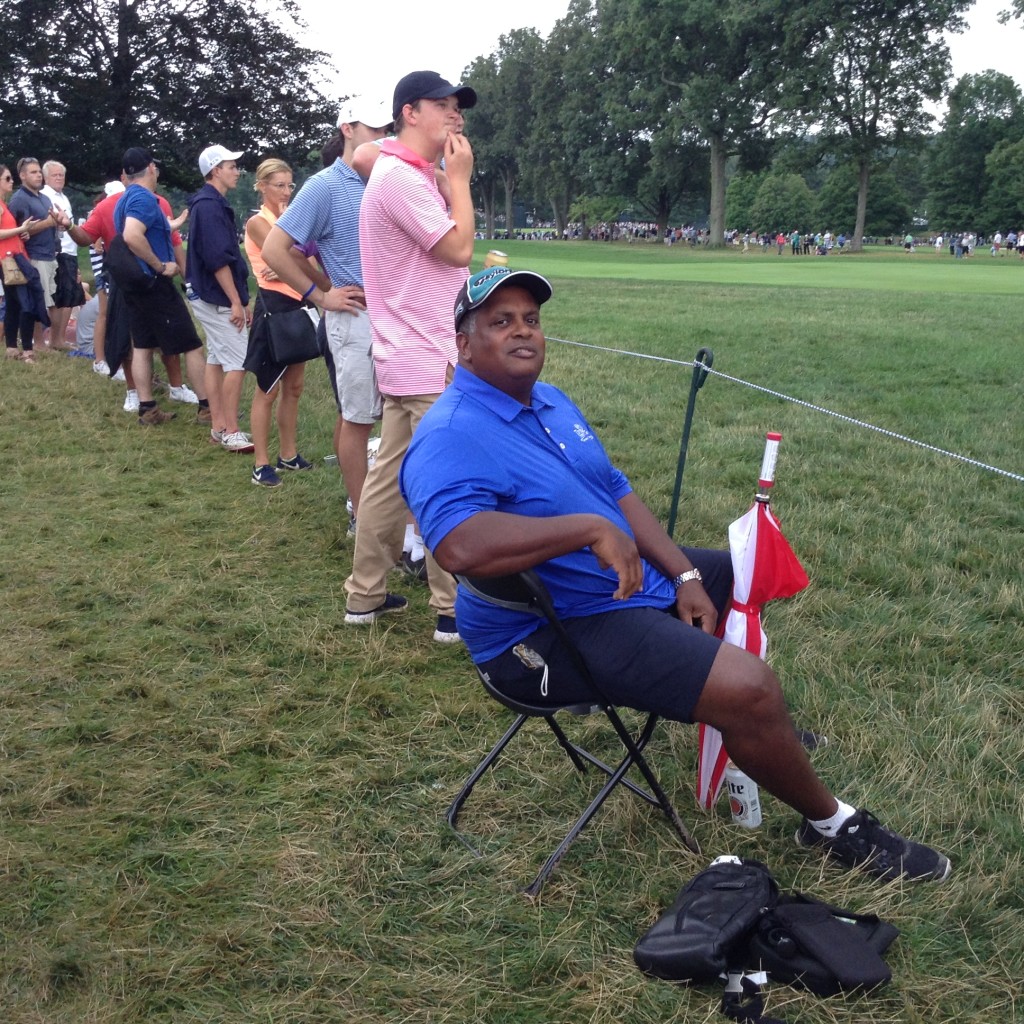 Chevron P. Johnson finds a moment to relax.