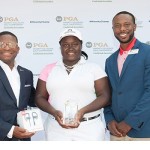 Tiana Jones of Maryland Eastern Shores with Anthony Stepney and Kendall Murphy during the Awards Presentation for the 2017 PGA Minority Collegiate Golf Championship held at PGA Golf Club on May 14, 2017 in Port St. Lucie, Florida. (Photo by Traci Edwards/PGA of America)