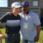 Professional golfer Cameron and his father Jeff Champ