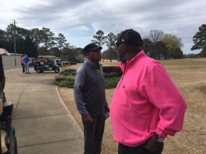 Pictured Michael Gunn (R) and Jarvis Patton (L) members of the Vulcans golf club in Birmingham