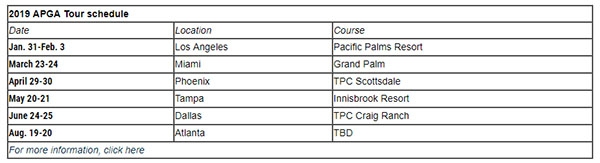 Advocates Pro Golf Tour 2019 Schedule
