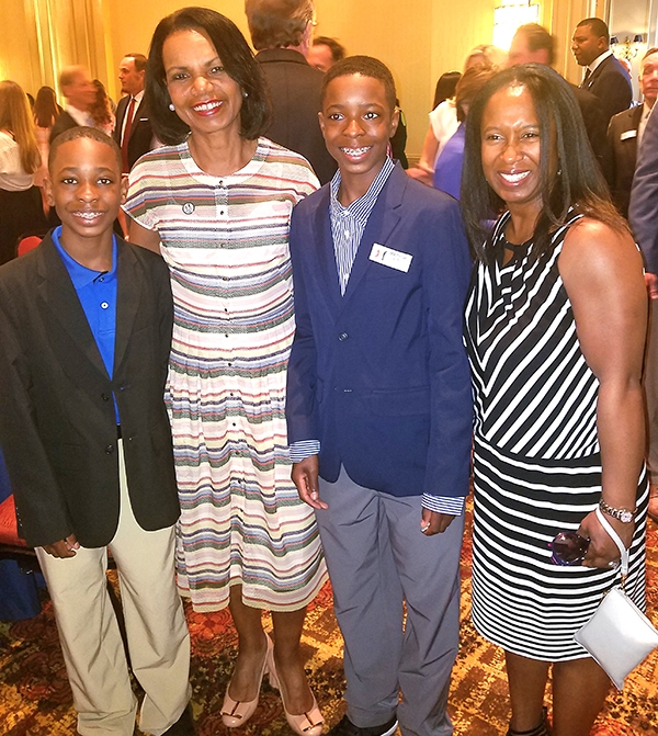 Vital Family_Michael_Matthew_mother Arlene with Condoleezza Rice-600